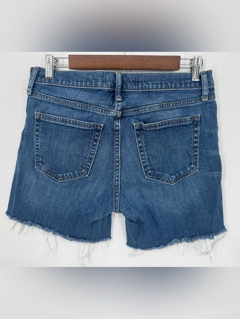 GAP Women's Medium Blue Distressed Denim 